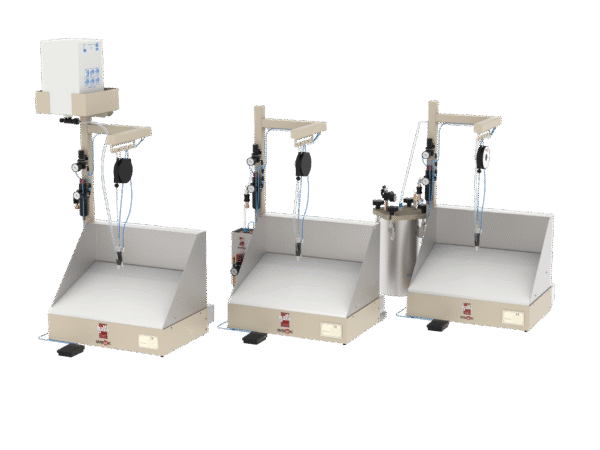 Galli TS 8BB – TS 8 1L – TS 8 10L spray unit for water-based adhesive with suction table