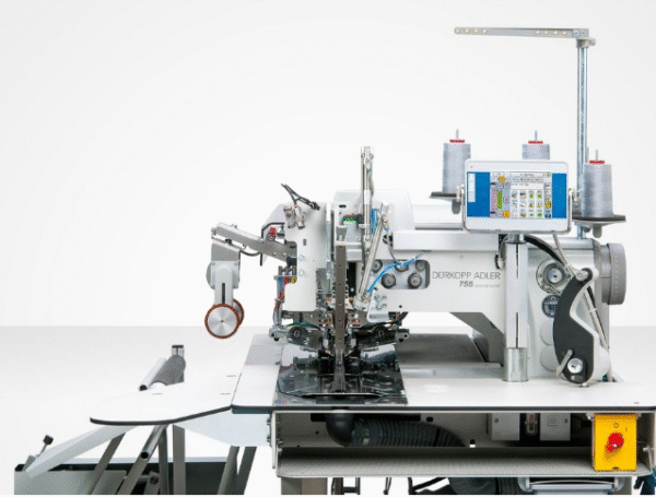 1-12.png Duerkopp Adler 755S – Sewing unit for runstitching of rectangular piped pockets, flap pockets and welt pockets
