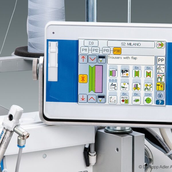 Duerkopp Adler 755S – Sewing unit for runstitching of rectangular piped pockets, flap pockets and welt pockets