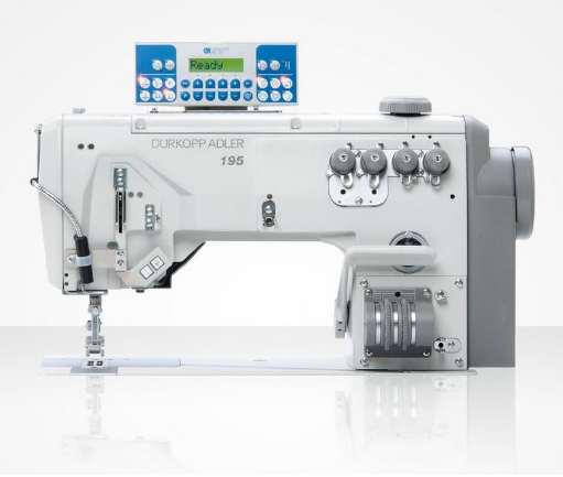 1-5.png 195-01 Durkopp Adler Single, twin or three needle double chainstitch flat bed sewing machines for medium-heavy duty applications