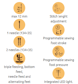 1-65.png Cometa VP 867 700 DELTA Single or double needle flat bed, long arm, lockstitch sewing machine with triple feed