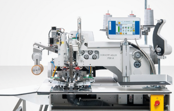 Duerkopp Adler 755 A / 756 A – Sewing units for runstitching of straight and slanted piped pockets, flap pockets and welt pockets