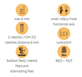 2-15.png Cometa VCA 40 02 CS – 2 needles, High Post bed with a sliding column, sewing machine, bottom feed, needle feed and alternating feet, with foot stroke adjustable up to 9mm