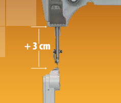 2-21.png Cometa VCA 40 02 XXS+3cm post bed, bottom feed, needle feed and alternating feet sewing machine with height adjustment up to 9 mm