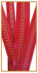 Cometa VCA 888 400 2N Decorative stitches. 2-Needles Post bed, lockstitch sewing machine, with wheel feed, needle feed and driven roller presser feed. Thread trimming.