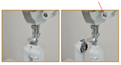 2-25.png Cometa VCA 40 02 CS XXS-2 Needles-700 High Post bed long arm sewing machine with a left sliding column. Bottom feed, needle feed and alternating feet, with foot stroke adjustable up to 9mm