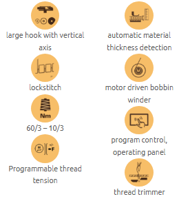 2-33.png Cometa VP 867 700 DELTA Single or double needle flat bed, long arm, lockstitch sewing machine with triple feed