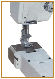 2-38.png Cometa VBR 02 BR Feed-of the arm machine (U-Type), tween-needle, bottom feed, needle feed, alternating feet, lockstitch.