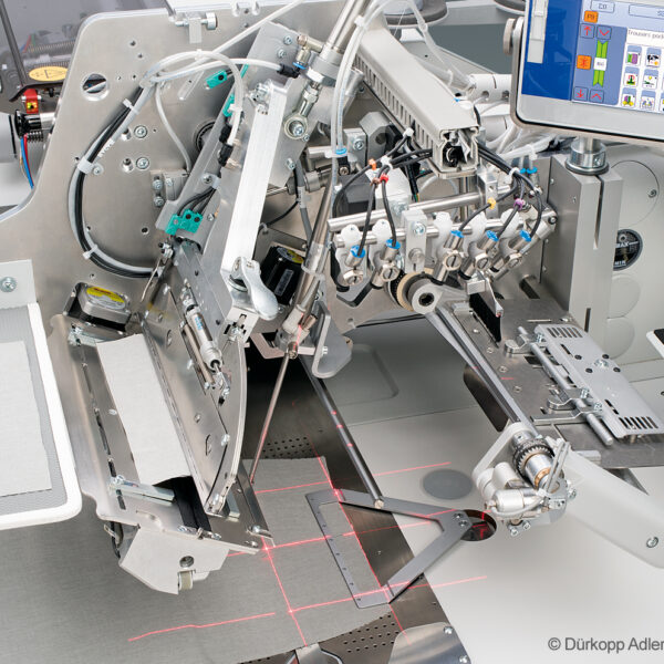 Duerkopp Adler 755 B / 756 B – Sewing units for runstitching straight and slanted pocket openings with fully automatic feeding device