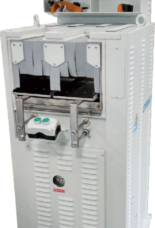 Elettrotecnica BC Mod 241TS/K Machine at 2 stations programmable with touchscreen for humidifying the complete upper and reactivating toe-cap and counter before lasting operation