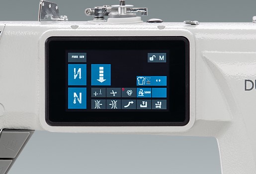 261_touch_Bedienfeld.jpg Durkopp Adler 261-02 Single needle flatbed lockstitch machines with bottom feed