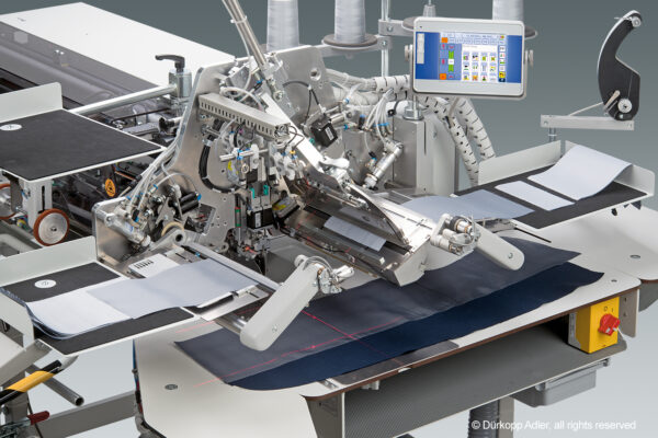 Duerkopp Adler 755 B / 756 B – Sewing units for runstitching straight and slanted pocket openings with fully automatic feeding device