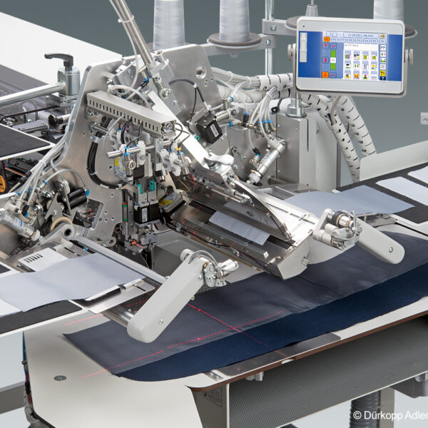 Duerkopp Adler 755 B / 756 B – Sewing units for runstitching straight and slanted pocket openings with fully automatic feeding device
