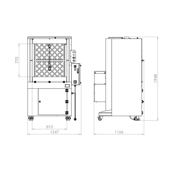 4_TS4.jpg Galli TS 4 Spray applicator for water-based adhesive with suction table, working area cm 80 x 70
