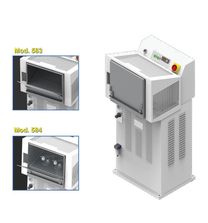 583_584.png Elettrotecnica BC Mod 584 Machine for humidlfylng the entire upper and mocassin before lastlng