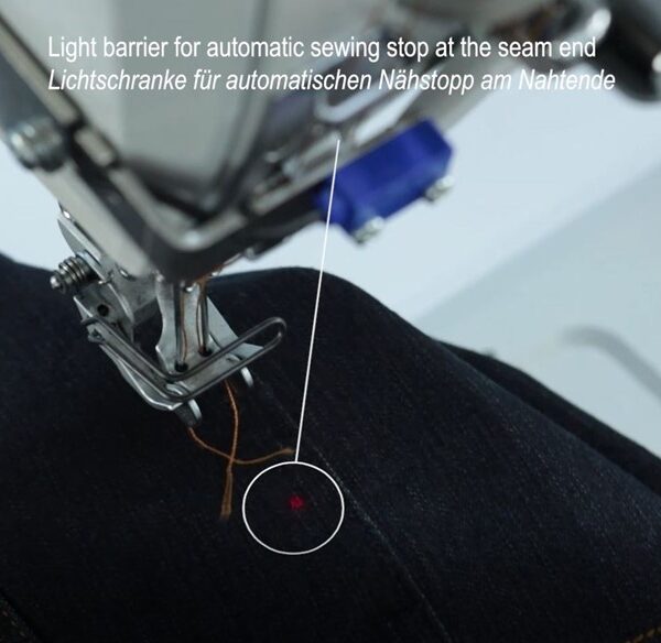 860 – With powerfull feeding system for topstitching side seams in jeans and casual trousers