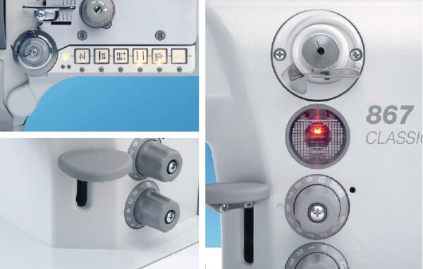 867_m_klassik_dyurkopp_adler.jpg Dürkopp Adler 867 M-Type Single or Double Needle Flat Bed Lockstitch Sewing Machine with Bottom Feed, Needle Feed and Alternating Top Feed for Medium to Heavy-Duty Materials