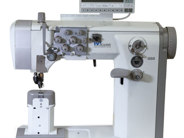 888_punti_ornamentali_1000x1000.jpg Cometa VCA 888 400 2N Decorative stitches. 2-Needles Post bed, lockstitch sewing machine, with wheel feed, needle feed and driven roller presser feed. Thread trimming.