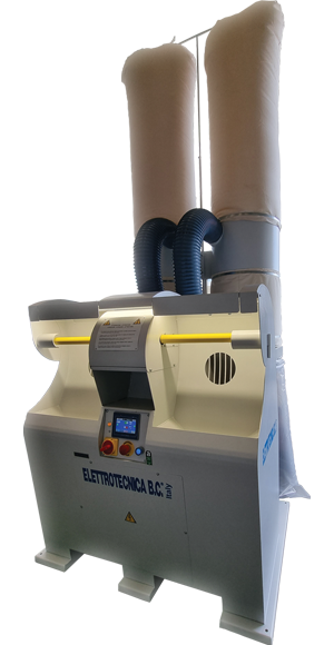 88_TS.png Elettrotecnica BC Mod 88TS Dry antifire sanding soundproof machine at 2 stations, 4.0 system and touchscreen