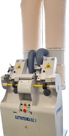 Elettrotecnica BC Mod 88N/2 Dry antifire sanding soundproof machine at 2 stations ribbon /ribbon