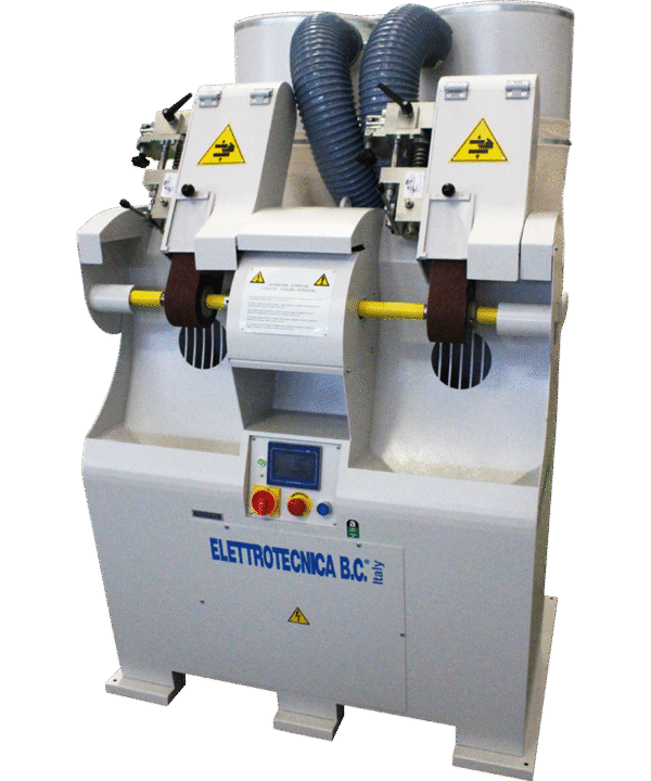 88n2_ts.png Elettrotecnica BC Mod 88N/2 TS Dry antifire sanding soundproof machine at 2 stations ribbon /ribbon, 4.0 system and touchscreen