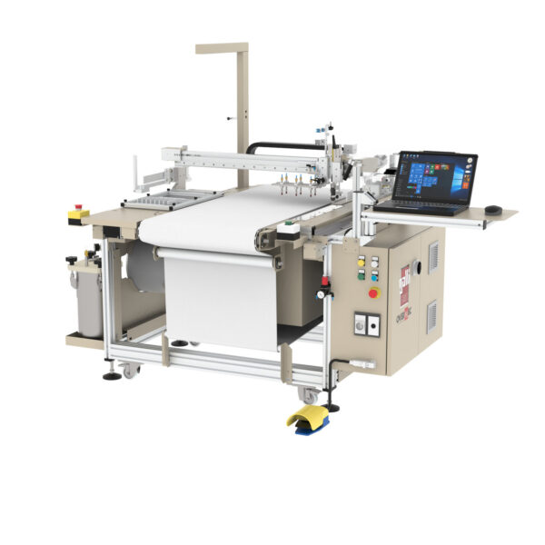 CCN0_T1_5.jpg Galli CCN0 – T1.5 Two axes spray gluing system with conveyor belt, working area mm 600 x 400