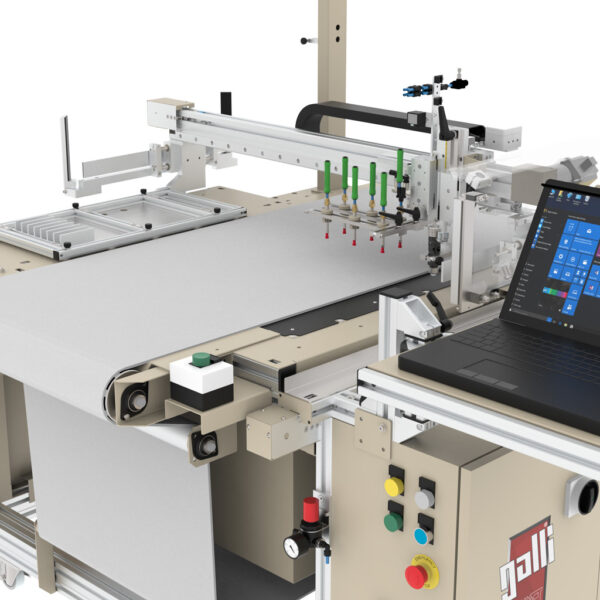 CCN0_T_1_5_3.jpg Galli CCN0 – T1.5 Two axes spray gluing system with conveyor belt, working area mm 600 x 400