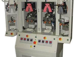 Elettrotecnica BC Mod 419I / 2CF Hot & cold back part moulding machine with stitch-down flanging device