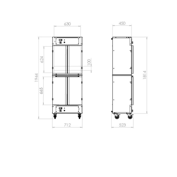 Galli MINI DRYER 60 – MINI DRYER 120 Drying oven for leather goods with 6 shelves