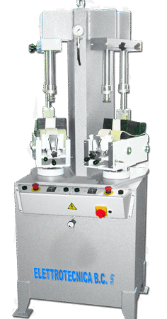 Elettrotecnica BC Mod PV2G Hydraulic press for soles with cushion with adjustable rubber sectors