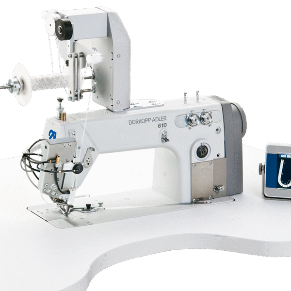 Durkopp Adler 610-10 – Optimized work station for taping operations respective for pre-ruffeling of sleeves