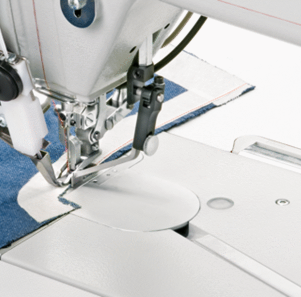 Durkopp Adler 610-10 – Optimized work station for taping operations respective for pre-ruffeling of sleeves