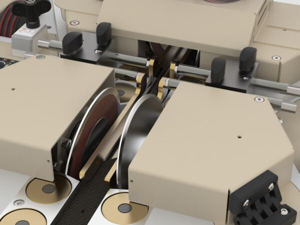 Galli ST 400 TEKNO Milling machine with 4 adjustable vertical tools for belts, strips and shoulder strap, model with electronics settings