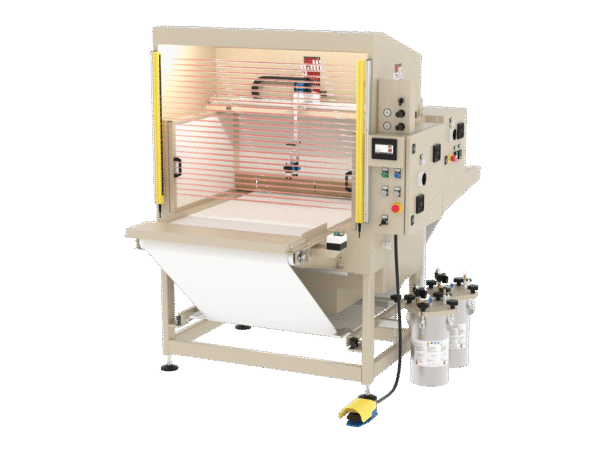 TB_801_UNA_6.1557.png Galli TB801-N.1 + UNA6.1 Automatic spray gluing machine with conveyor belt and dryer unit