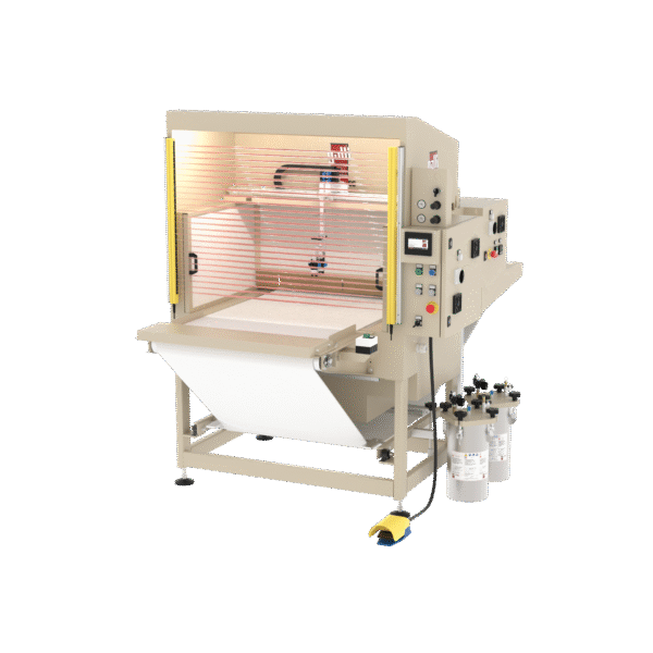 TB_801_UNA_6.1557.png Galli TB801-N.1 + UNA6.1 Automatic spray gluing machine with conveyor belt and dryer unit