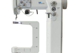 VBG XXS SMALL EVO One needle, double feed lockstitch sewing machine with 360° vertical axis rotating arm.