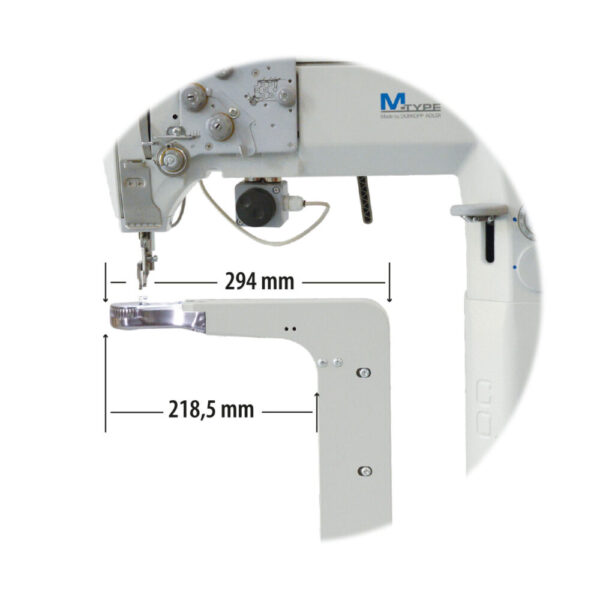 VBG_XXS_SMALL_EVO_MIS_BRAC_1000x1000.jpg VBG XXS SMALL EVO One needle, double feed lockstitch sewing machine with 360° vertical axis rotating arm.