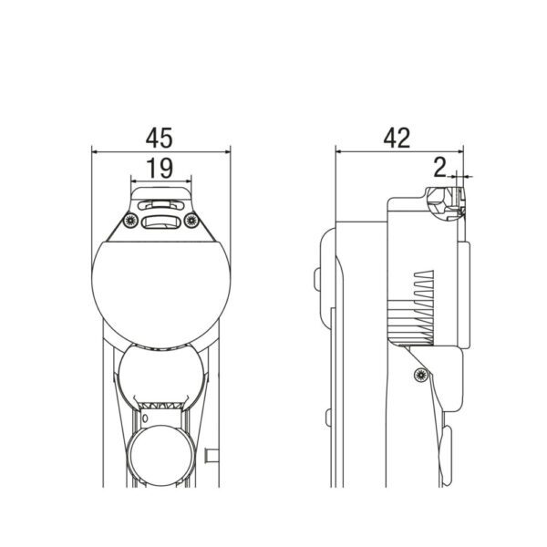 VBO_XXS_H270_EVO_TT_MISUREjpg_1000x1000-1.jpg VBO XXS H270 EVO TRIPLE FEEDING Single needle lockstich sewing machine with oscillating arm and XXS post bed