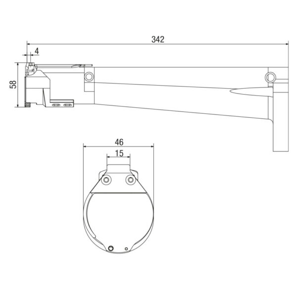 VBS_669_300_MISURE_1000x1000.jpg Cometa VBS 669 300 Special cylinder-arm lockstitch sewing machine, triple feed