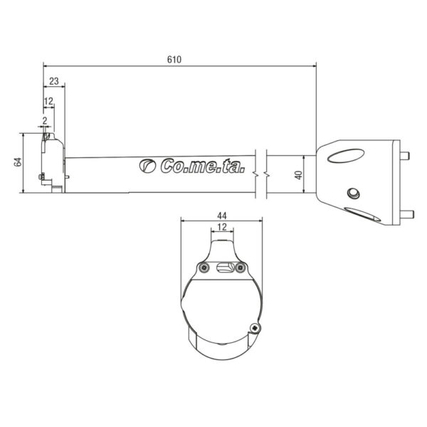VBS_669_EVO_500_MISURE_1000x1000.jpg Cometa VBS 669 EVO 700 Special Long-cylinder-arm lockstitch sewing machine, triple feed