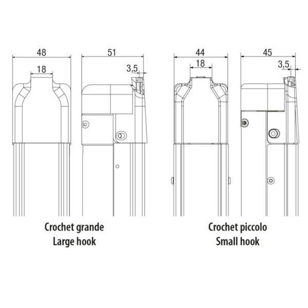 VCA40_01_MISURE_1000x1000-1.jpg Cometa VCA 40 01 – H600 High post bed, bottom feed, needle feed and alternating feet sewing machine with height adjustment up to 9 mm. Lockstitch, vertical hook.
