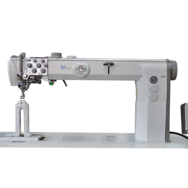 Cometa VCA 40 02 High Post bed, single needle machine, bottom feed, needle feed and alternating feet, with foot stroke adjustable up to 9mm