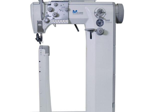 VCA_888_400_1000x1000.jpg Cometa VCA 888 400 Post bed, lockstitch sewing machine, with wheel feed, needle feed and driven roller presser feed. Thread trimming.