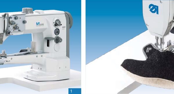 Dürkopp Adler 669 ECO/CLASSIC Single needle lockstitch cylinder bed sewing machine with large horizontal hook for universal use.