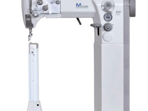 Cometa VCA 40 01 post bed, bottom feed, needle feed and alternating feet sewing machine with height adjustment up to 9 mm. Lockstitch, vertical hook.