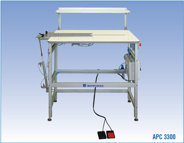 Rotondi APC-3300 SERIES Semi-automatic shirt folders for men’s, women’s and children’s shirts with flat, semi-round or round collars