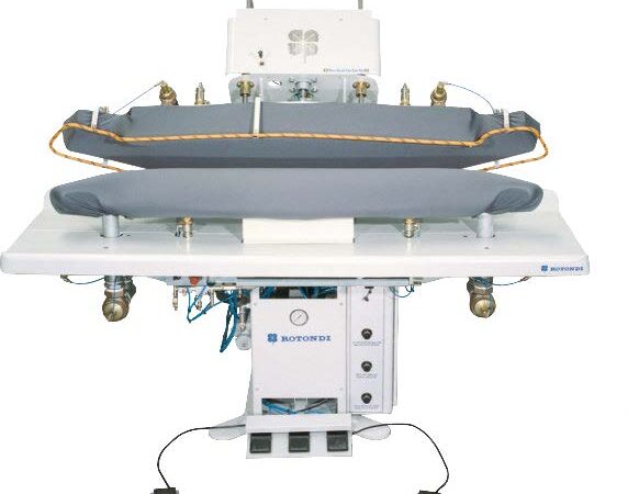 Rotondi FRV O-312DO Vertical full back press for L&R ladies jacket forepart. Double buck. Equipped with Leonardo computer