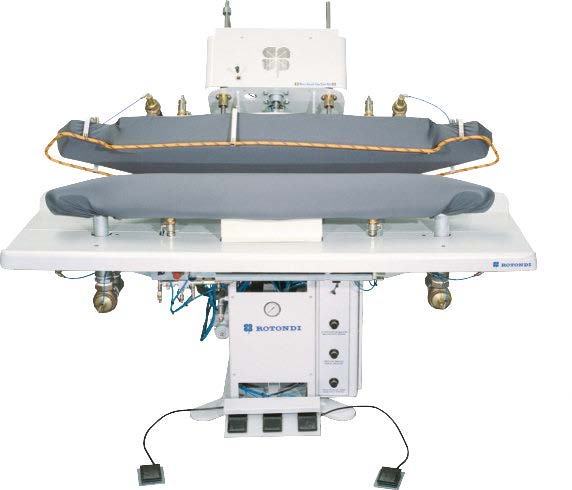 Rotondi FRV O-312DO Vertical full back press for L&R ladies jacket forepart. Double buck. Equipped with Leonardo computer