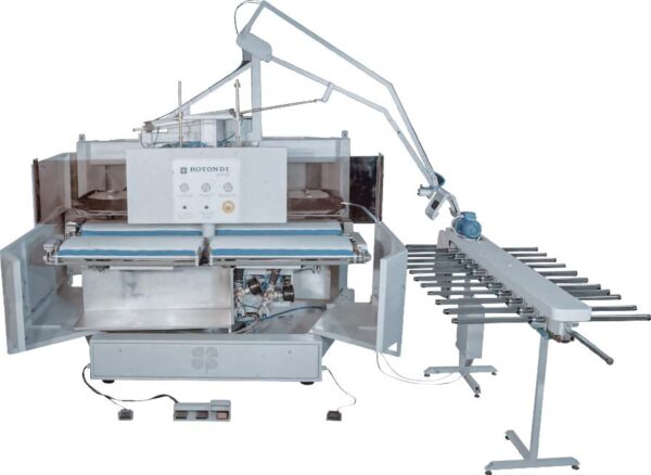 Rotondi 18RD E-203 Double trouser leg finishing carousel with 180 degree rotation