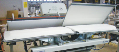 Rotondi FRV E-203 Double legger with vertical full back movement, head divided into three steam chambers, LEONARDO computer and stretch screens